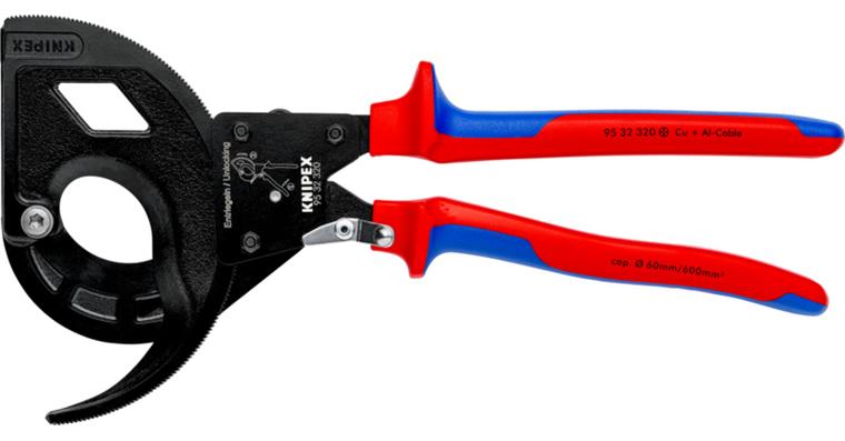 1062154101 Štípací kleště na kabely,320 mm, ráčnové, 3rychlostní, s 2d. rukojetí