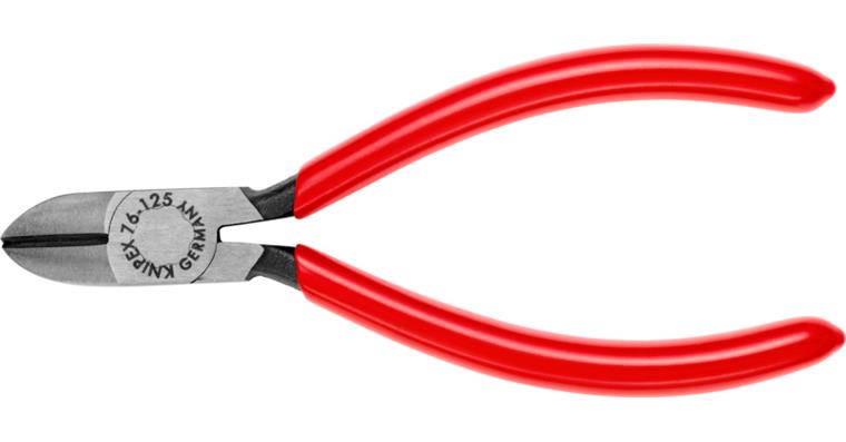 1001561001 Boční štípací kleště pro elektrikáře, 125 mm, leštěné, PVC rukojeti
