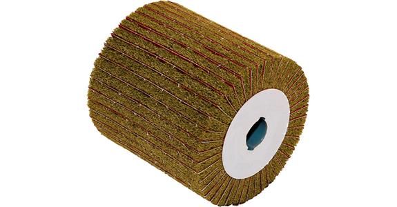 Netkaný brusný/tkaný lamelový váleček ATORN, barva, 115x100x19 mm, G120, žlutá