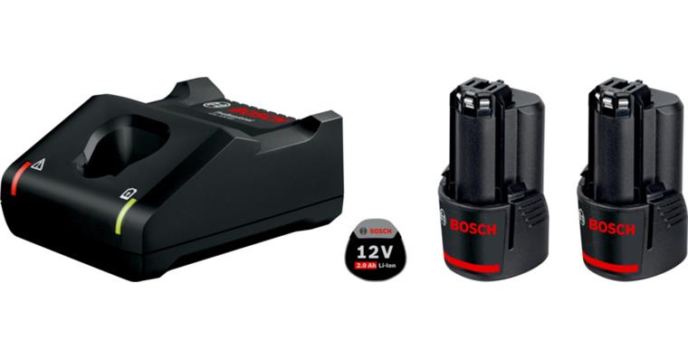 1090351143 Základní sada, 2x GBA 12 V/2,0 Ah a rychlonabíj. GAL 12V-40 Professional