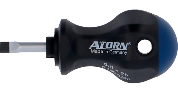 Plochý šroubovák ATORN, 55 x 10 mm, 2C Stubby