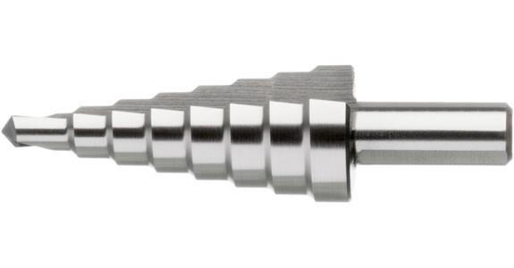 Stupňovitý vrták ATORN HSS, přímá drážka, 6,0 mm–20,0 mm, typ 2