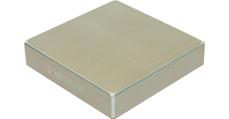1003300872 Tvrdoměrná destička hodnota tvrdosti cca 84 HRF 75x75x16mm, čtyřhran
