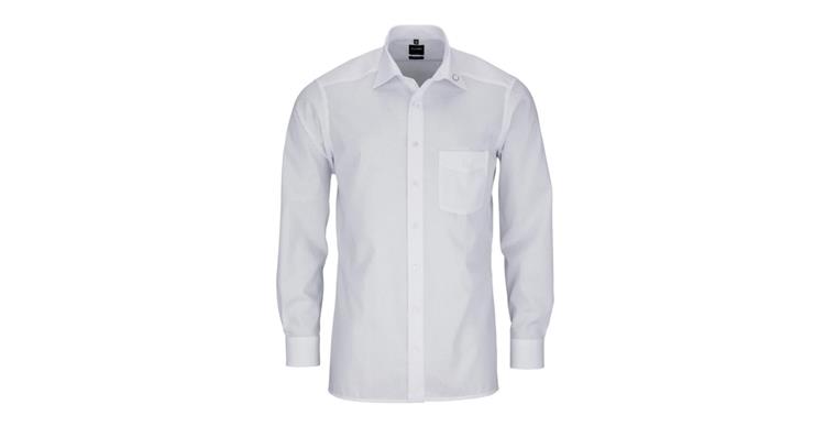 1000069196 Košile Olymp Luxor modern fit, dlouhý rukáv, bílá, s logem Hommel Hercules, 46