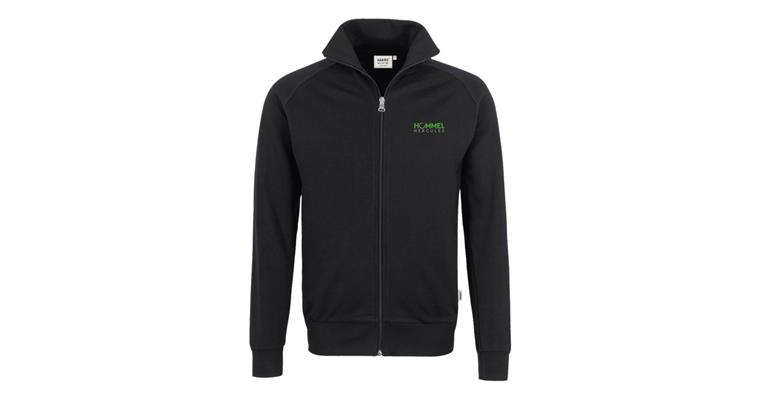 1000069686 Pánská mikinová bunda College s logem, černá, 4XL
