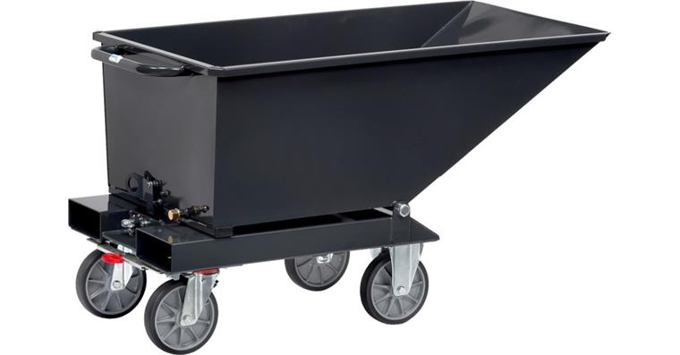 1085581125 Kippbehälter 900 Liter, Tragfähigkeit 2000 kg LxBxH 1402x1660x1088 mm RAL 5007