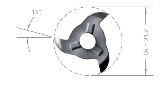 Karb. břit. destička MINI-MILL Z22.1308.30 AL 41F/TiAlN pro držák ZH22 č. 17580