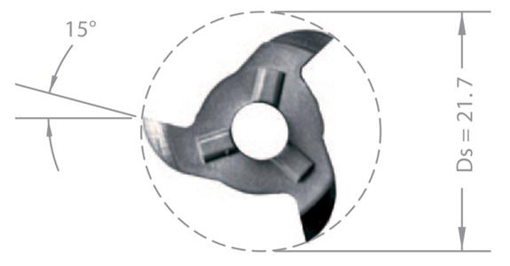 Karb. břit. destička MINI-MILL Z22.0150.02 AL 41F/TiAlN pro držák ZH22 č. 17580