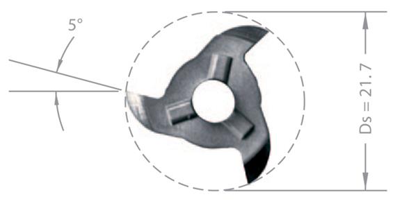 Karb. břit. destička MINI-MILL Z22.4545.94 AL 41F/TiAlN pro držák ZH22 č. 17580