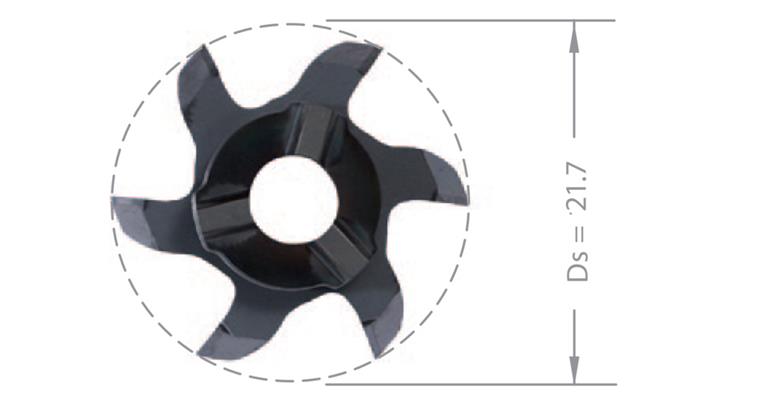 1017589101 Karb. břit. destička MINI-MILL Z622.4545.63 AL 41F/TiAlN pro držák ZH22 č. 17580