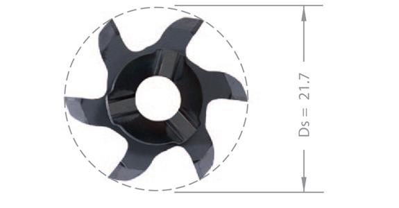 Karb. břit. destička MINI-MILL Z622.2545.01 AL 41F/TiAlN pro držák ZH22 č. 17580