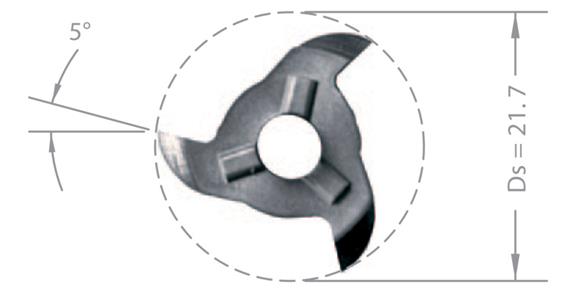Karb. břit. destička MINI-MILL Z22.1630.02 AL 41F/TiAlN pro držák ZH22 č. 17580