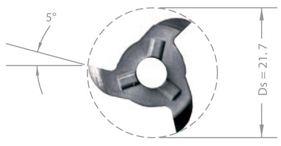 Karb. břit. destička MINI-MILL Z22.5511.02 AL 41F/TiAlN pro držák ZH22 č. 17580