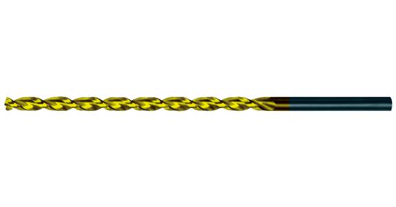 Extra-long twist drill bit DIN 1869 type FN HSS+TiN ground 6 mm L=205