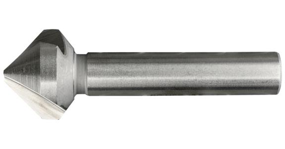 Ctrsk drill + ctrsk debur. tool 90° w/ strt shank 3 cut edges HSS dia. 12.4 mm