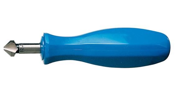 Ctrsk drill + ctrsk debur. tool 90° 3 cut. edges w/ pl. handle HSS dia. 15.0 mm