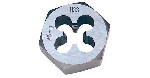 Hexagonal die, right-cutting DIN 382 HSS M 3