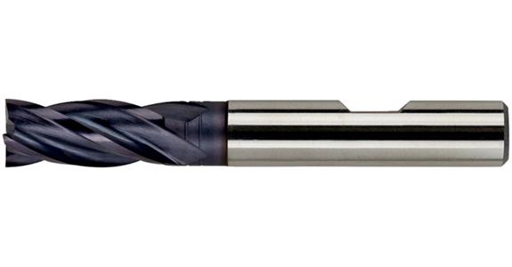 End mill cyl. DIN 844 B type N short 4 cut edg c-cut HSS-E PM + TiAlN 6 mm