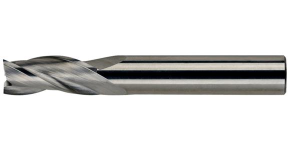 Solid carb. square end mill cyl./6535 HA short 3 cut. edges C-cut P20-K40 8 mm