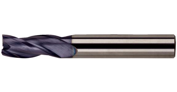 SC square end mill cyl./6535 HA short 3 cut. edges C-cut P20-K40/TiAIN 8 mm