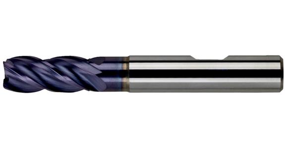 Solid carbide end mill type H 38° STARMAX, long, released, TiAlN-coated 4.0 mm