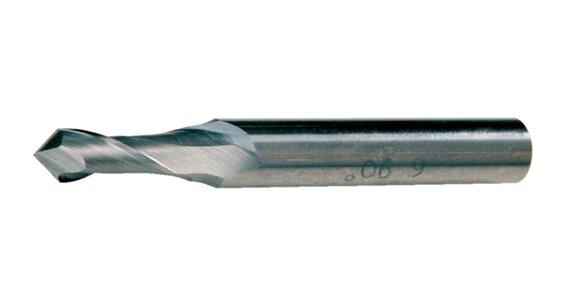 SC universal milling cutter cyl. type N short 2 cut. edges tip angle 90° 8 mm