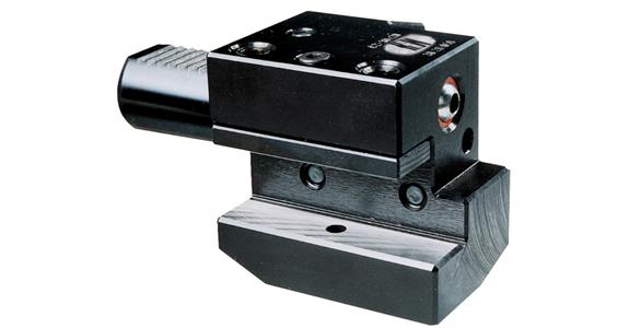 Square longitudinal mount, shank dia. 40 mm, left, shape C2, DIN 69880, part 4