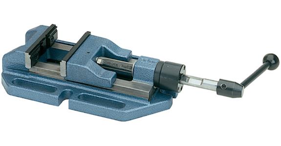 Drill vice/quick-action clamp, one-handed adjustment Jaw width 135 mm