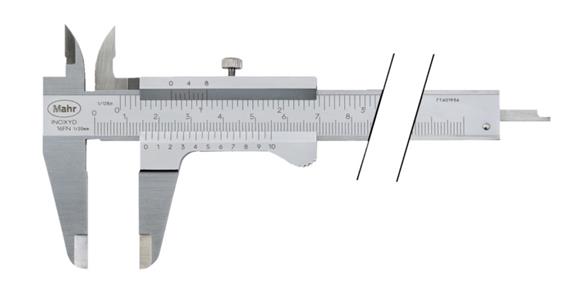 Messschieber 150mm, MarCal 16 GN, Feststellschraube, flach, 0,02mm
