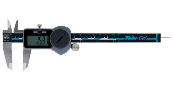 El. posuvná měřítka TESA, 200 mm, 0,01 mm, TWIN-CAL, IP40, úhlové hloub. měřítko