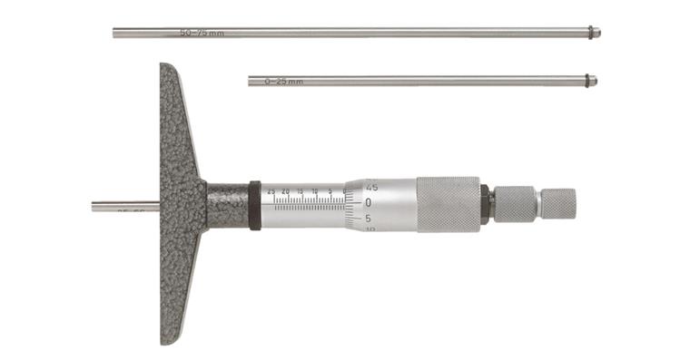 1031690301 Přesný hloubkoměr délka můstku 50×17 mm MR 0-75 mm