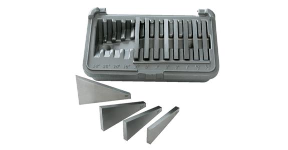 Precision angle gauge set, 12 pieces, angle 0.25-30°
