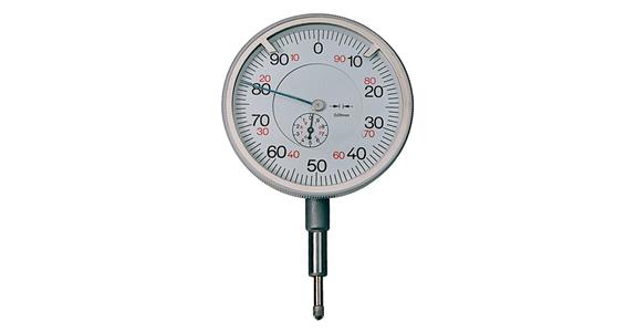 Large dial gauge reading 0.01 mm DIN 878 MR 10 mm dia. 100 mm