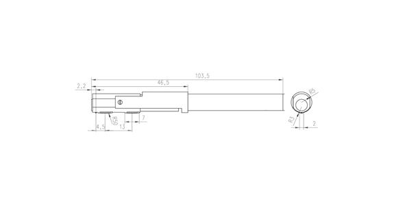 Probe for sheets PT 50 for roughness measuring device cat. no. 33932 101-301