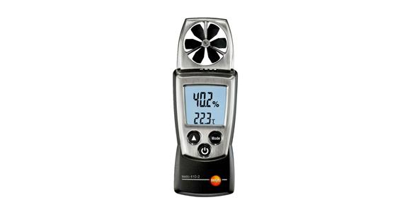 Vane anem. w/humidity meas. TESTO 410-2 MR 0.4-20m/s, -10 to 50°C, 0-100 %rH