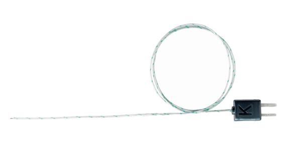 Thermocouple TE type K L=800mm, flex. TE plug f. TESTO measuring instruments 925