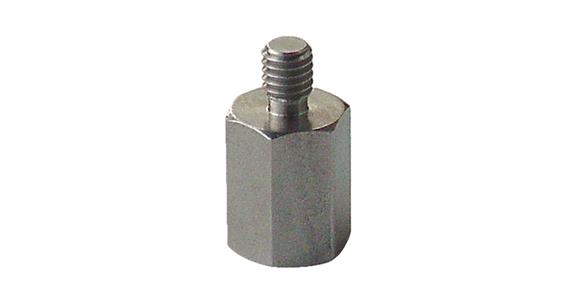 Hexagon thread adapter dia. 13 mm INOX male thread M6 / female thread M8