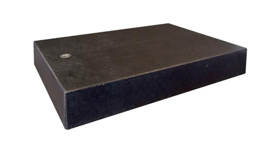 Meas. and control plate 400 x 400 x 70 mm, 3 x M8 thread, DIN876/0, hard stone