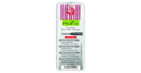 Refill lead set Pica-Dry®, 10 pcs, red