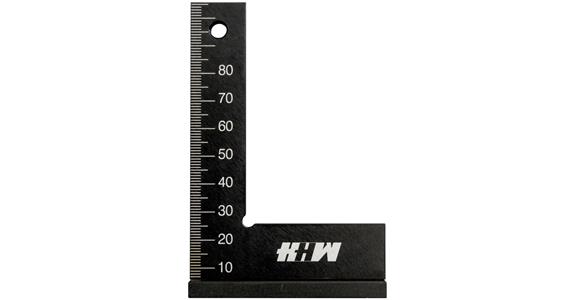 Try square, accuracy in accordance with DIN 875/1 aluminium 100 x 70 mm