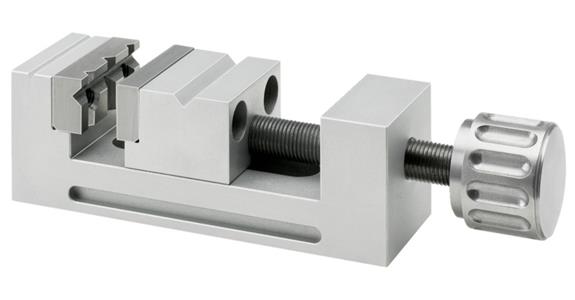 Mini precision vice 35 mm jaw width aluminium matt anodised