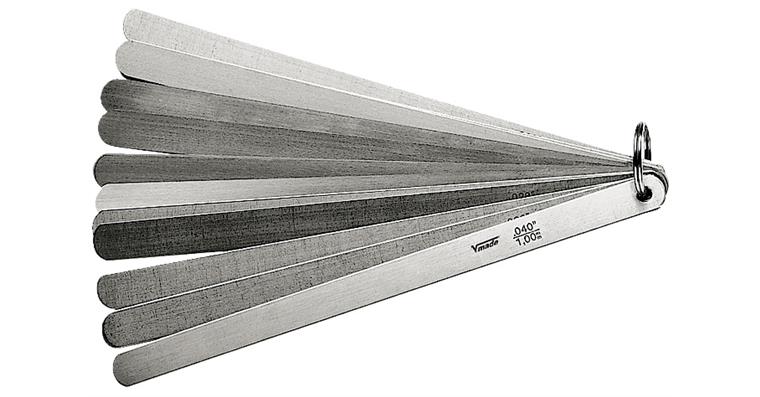 1037308103 Spárové měřítko pružinová ocel válcové na kroužku 20 listů D=200 mm 0,05-1 mm