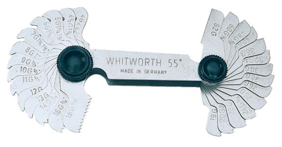 Thread gauge Whitworth thread flank angle 55° 28 pitches 4-62 thread/inch