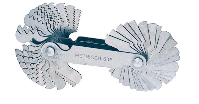 1037507101 Závitové měřítko metr. 60° 24 roztečí 0,25-6 mm + Whitworth 55° 28 roztečí