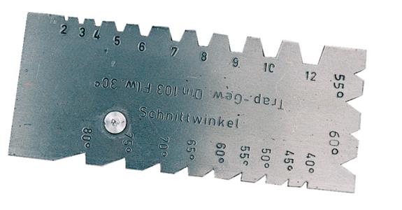 Comb. turning + threading tool gauge f. trapezoidal, Whitworth + metric threads