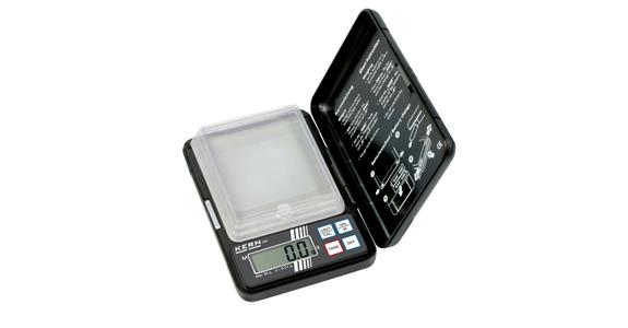 Kapesní váha KERN CM 1K1 N, rozsah vážení 0–1 000 g, přírůstek 1 g, s kalk.