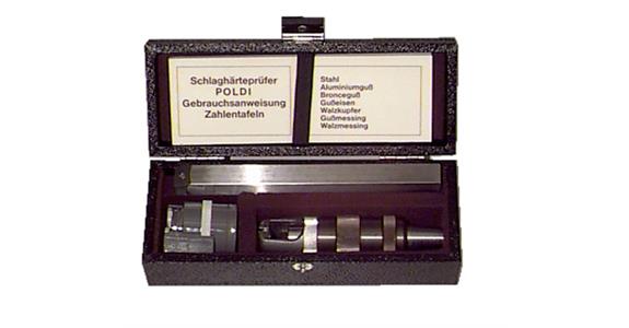 Ball impact handheld hardness tester POLDI MR 300-2,200 N/mm2 in case