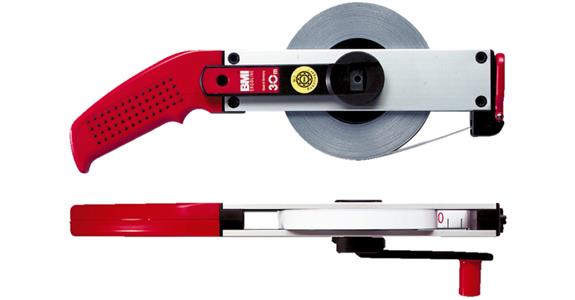Frame roll tape measure PONTARIT single-sided, cm div. rust-pr. strght frame 25m