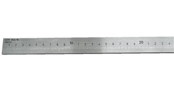 Working rule DIN 866/B lasered 1/1 mm graduation stainless L=6000 mm
