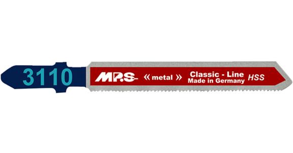 HSS jigsaw blade for metal pack=5 pcs effective length 50 mm 21 tpi